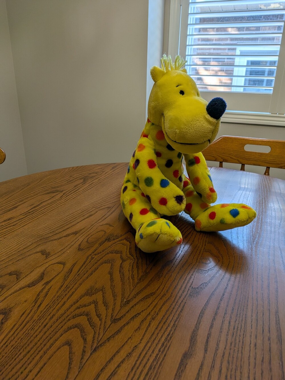 Kohls. Yellow Polka Dot Plush Toy - Kids Stuffed Animal. Dr Seuss Book Character
